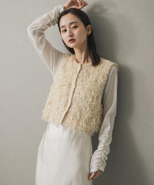 SENSE OF PLACE by URBAN RESEARCH ベスト ジレ ブラシヤーンループ