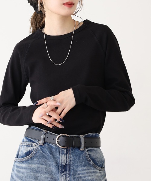 OMNES（オムネス） tシャツ ストレッチジャガード クルーネック長袖T