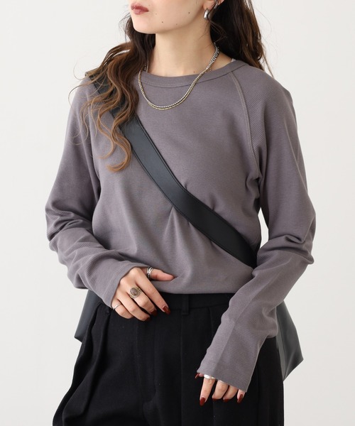 OMNES（オムネス） tシャツ ストレッチジャガード クルーネック長袖T