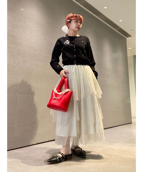 【新品】FURFUR ファーファー 2WAYパテッドスカートロングフレアスカート 新品】FURFUR ファーファー 2WAYパテッドスカートロングフレアスカート
