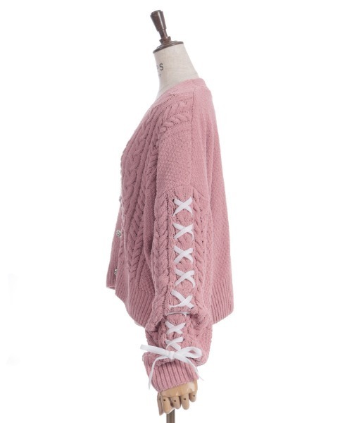 axes femme（アクシーズ ファム） カーディガン レースアップモール