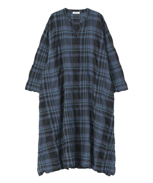 週末セール　plantation bizen ロング　ワンピース Plantation（プランテーション） ワンピース シュリンクチェック