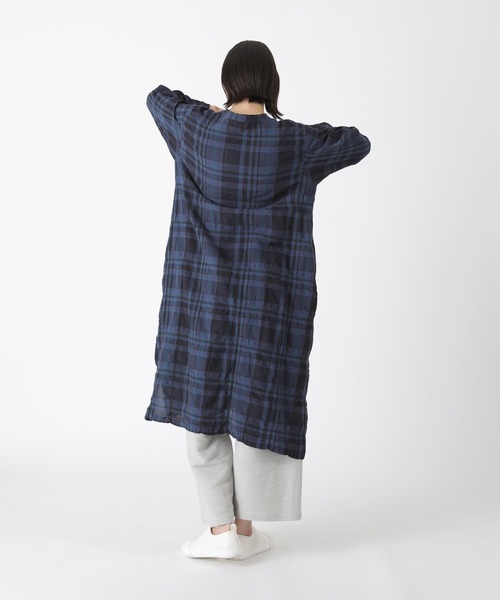 週末セール　plantation bizen ロング　ワンピース Plantation（プランテーション） ワンピース シュリンクチェック