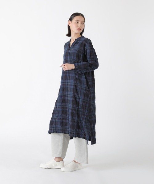 プランテーション　ロングワンピース Plantation（プランテーション） ワンピース シュリンクチェック