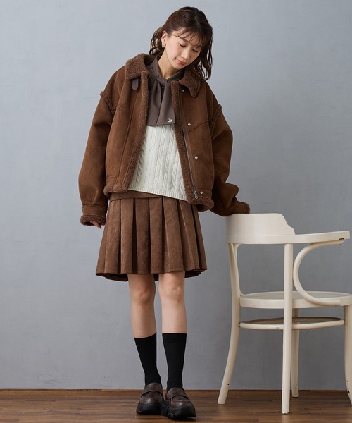 ブルゾン アウター フェイクムートンブルゾン レディース : ZOZOTOWN