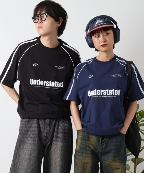 「FFEIN」 半袖Tシャツ MEDIUM ネイビー メンズ_画像2