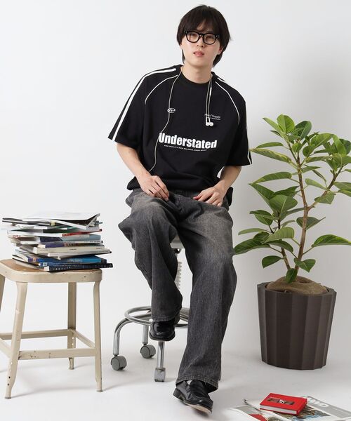 「FFEIN」 半袖Tシャツ MEDIUM ネイビー メンズ_画像3