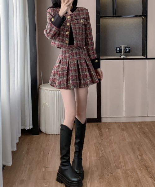 gossip!ロサンゼルス セットアップ Y2K ゴールドボタンポケット