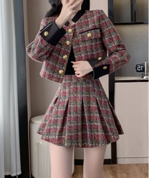 gossip!ロサンゼルス セットアップ Y2K ゴールドボタンポケット