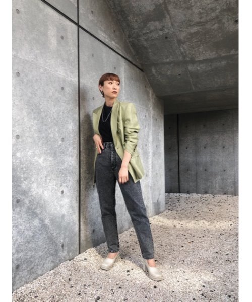 「THROW by SLY」 テーラードジャケット 1 ライトカーキ レディース_画像6