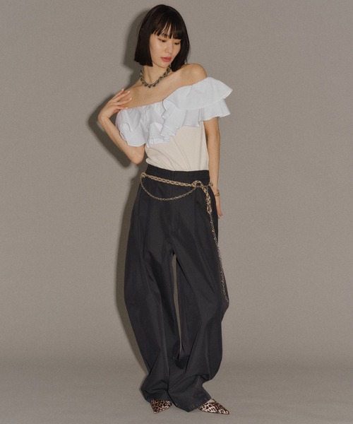 パンツ Super wide curve pants / スーパーワイドカーブパンツ レディースの画像