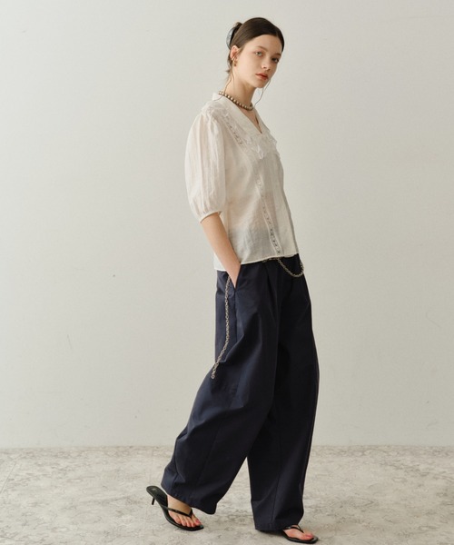 パンツ Super wide curve pants / スーパーワイドカーブパンツ レディースの画像