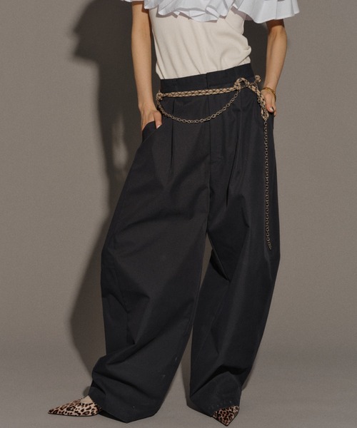 パンツ Super wide curve pants / スーパーワイドカーブパンツ レディースの画像