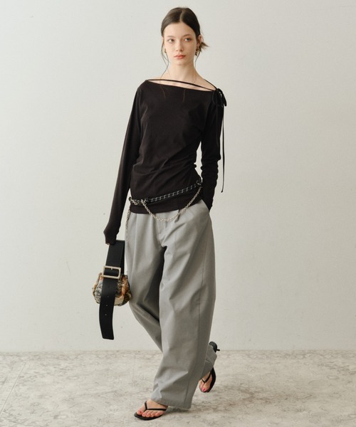 パンツ Super wide curve pants / スーパーワイドカーブパンツ レディースの画像