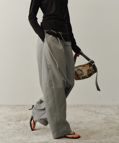 パンツ Super wide curve pants / スーパーワイドカーブパンツ レディースの画像
