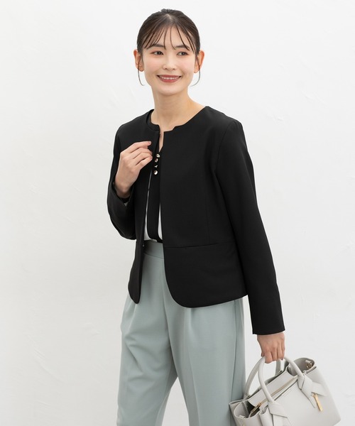 Honeys（ハニーズ） ジャケット ノーカラージャケット 「ストレッチ