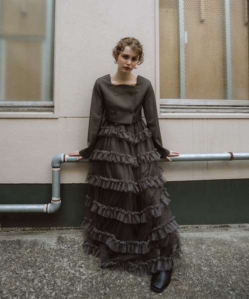 et.UNiVER ドレス Tiered tulle Skirt+JK : ZOZOTOWN Yahoo!店 - 通販