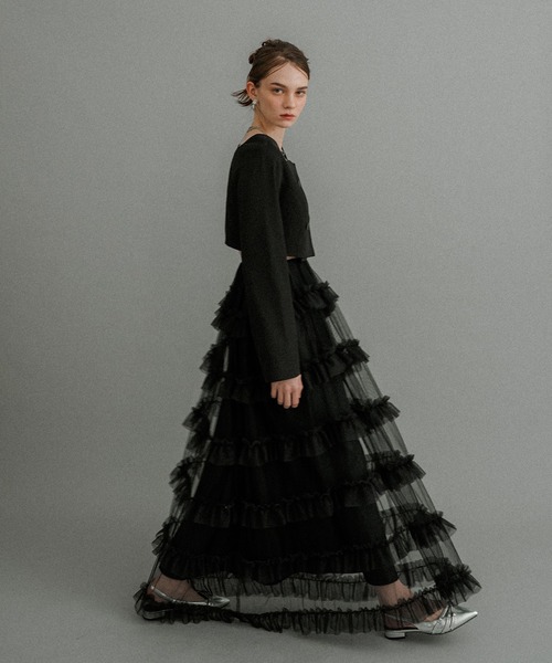 et.UNiVER ドレス Tiered tulle Skirt+JK : ZOZOTOWN Yahoo!店 - 通販