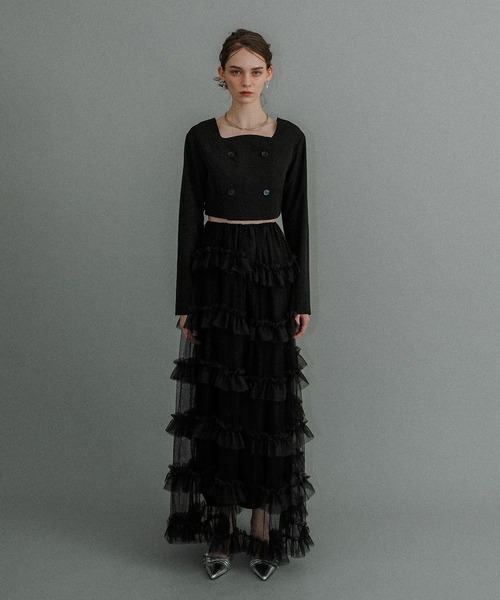 et.UNiVER ドレス Tiered tulle Skirt+JK : ZOZOTOWN Yahoo!店 - 通販