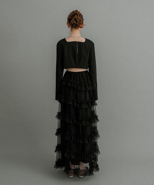 【専用】【et.UNiVER】Tiered tulle Skirt+JK et.UNiVER ドレス Tiered tulle Skirt+JK : ZOZOTOWN Yahoo!店 - 通販