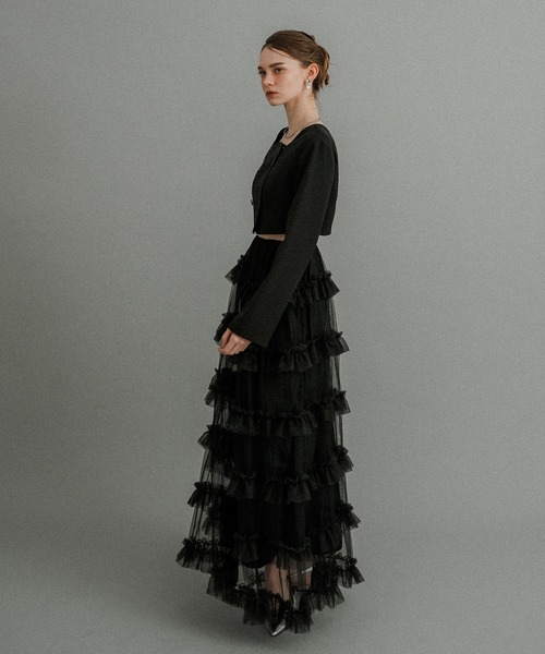 et.UNiVER ドレス Tiered tulle Skirt+JK : ZOZOTOWN Yahoo!店 - 通販