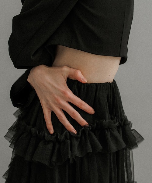 【専用】【et.UNiVER】Tiered tulle Skirt+JK et.UNiVER ドレス Tiered tulle Skirt+JK : ZOZOTOWN Yahoo!店 - 通販