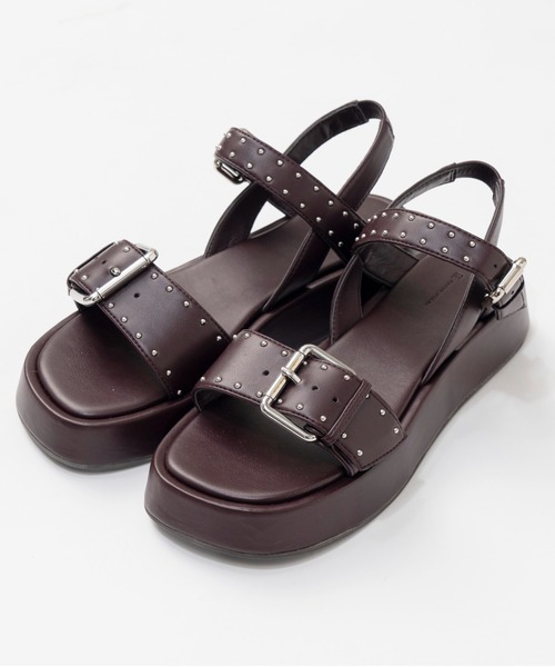 MAISON SPECIAL（メゾンスペシャル） 厚底 サンダル Studded Wide Belt