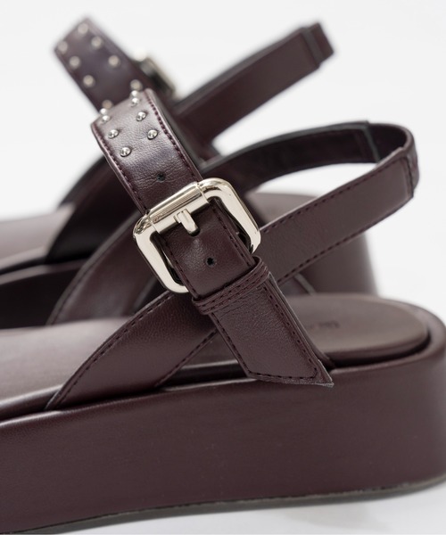 MAISON SPECIAL（メゾンスペシャル） 厚底 サンダル Studded Wide Belt