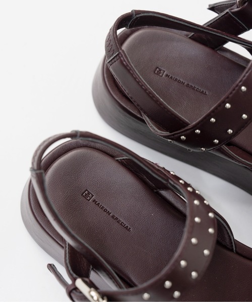 MAISON SPECIAL（メゾンスペシャル） 厚底 サンダル Studded Wide Belt