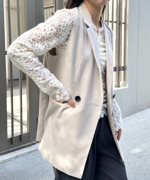 tシャツ 花柄レースVネックカットソー レディース : ZOZOTOWN Yahoo!店