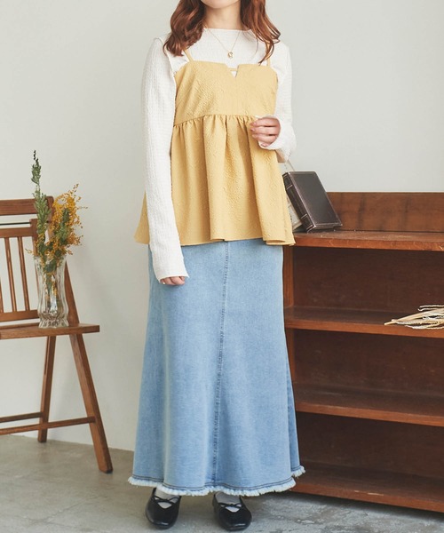 「mil」 スカート X-SMALL オフホワイト レディース_画像5