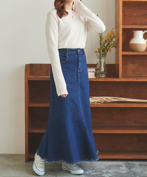 「mil」 スカート X-SMALL オフホワイト レディース_画像7