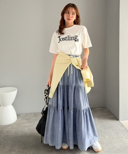 最終値下げリンカブル♡キルトデニムスカート新品 classicalelf（クラシカルエルフ） デニムスカート ヴィンテージ感漂う