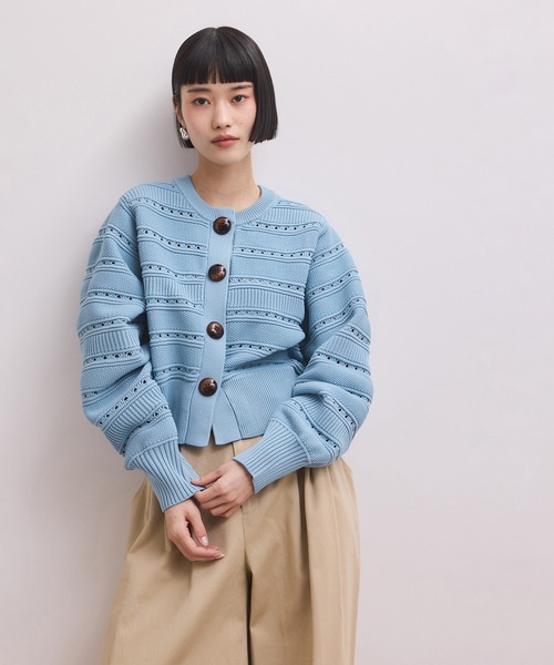 ADAM ET ROPE'（アダムエロペ） カーディガン 「WEB限定」mixパターン