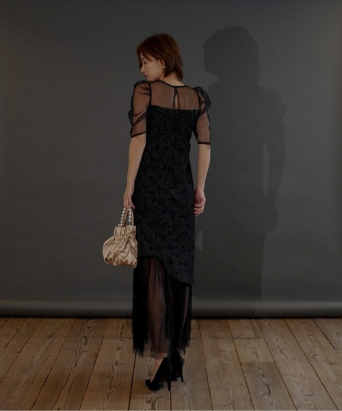「My shawty」 「darial」半袖ワンピース MEDIUM ブラック レディースの画像