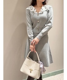 【本日削除】SNIDEL ニットセットブローチ付きミニシャツワンピース SNIDEL（スナイデル） ワンピース ミニニットセット : ZOZOTOWN Yahoo