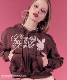 PLAYBOY（プレイボーイ） パーカー × X-girl COMPACT ZIP UP SWEAT