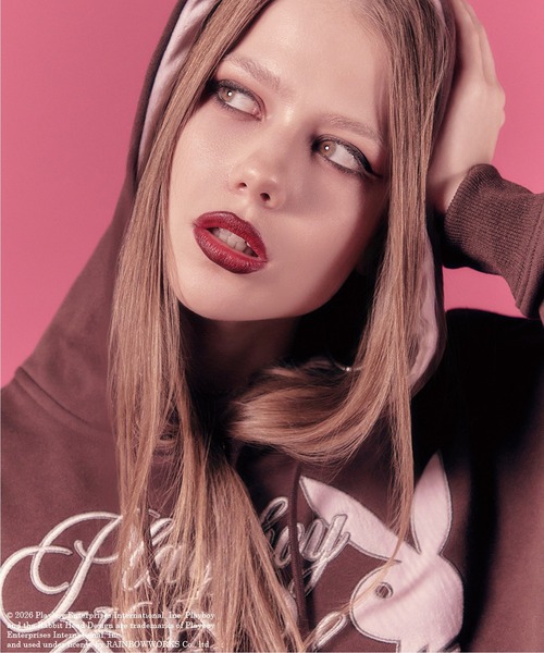 PLAYBOY（プレイボーイ） パーカー × X-girl COMPACT ZIP UP SWEAT