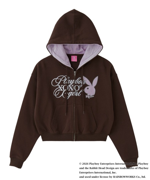 OVO x PLAYBOYコラボ【日本未発売】パーカー PLAYBOY（プレイボーイ） パーカー × X-girl COMPACT ZIP UP SWEAT