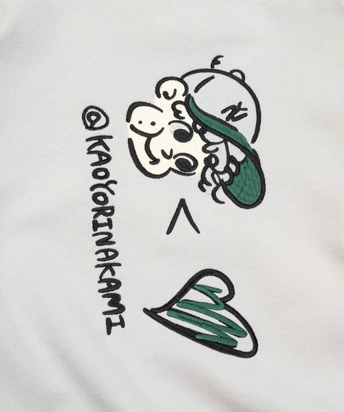 「kaoyorinakami」 スウェットカットソー MEDIUM ブラック メンズ_画像5