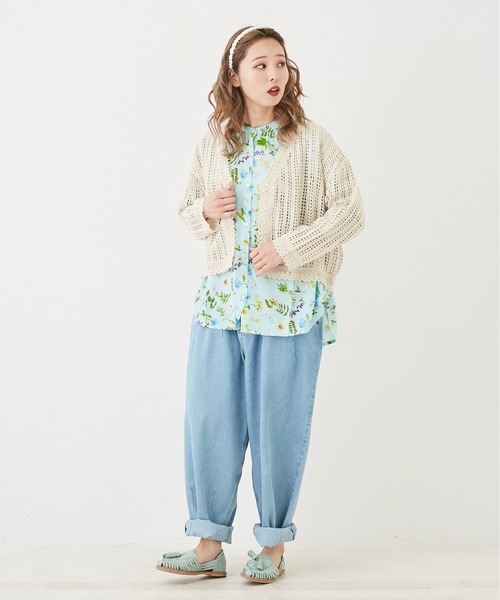 「CUBE SUGAR」 7分袖ブラウス M ミント レディース_画像8