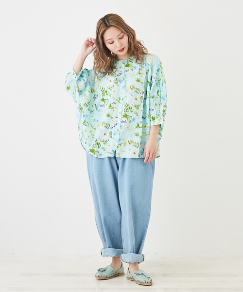 「CUBE SUGAR」 7分袖ブラウス M ミント レディース_画像9