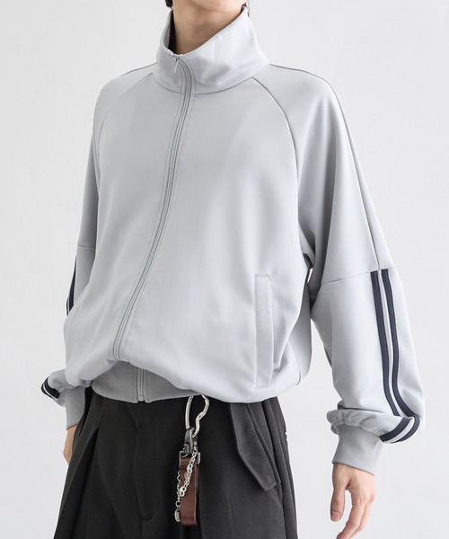 【グレー】ダブルフェイスジャージージャケット SALE 30％OFF】double faced jersey cropped zip jacket ダブル