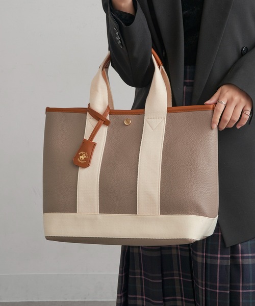「BEVERLY HILLS POLO CLUB」 トートバッグ FREE グレー レディース_画像2