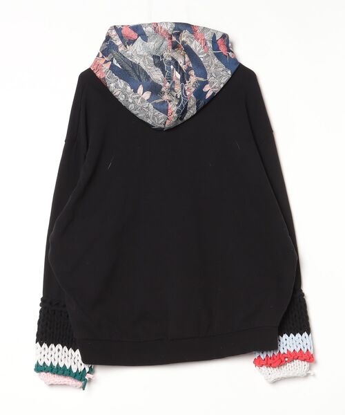「bedsidedrama」 プルオーバーパーカー - ブラック レディース_画像2