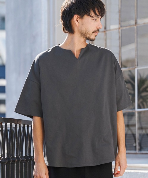 CAMBIO（カンビオ） tシャツ mt10219- COOLMAX Key Neck Short Sleeve