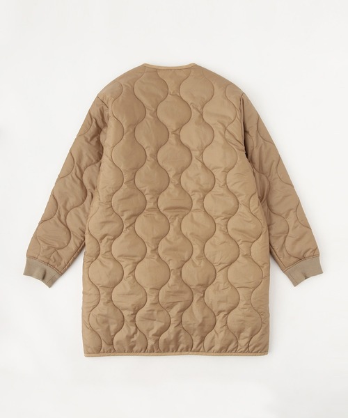 「UNIVERSAL OVERALL」 ノーカラーコート LARGE ベージュ レディース_画像5
