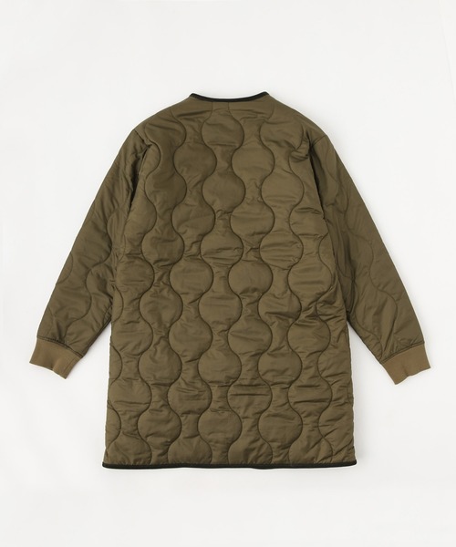 「UNIVERSAL OVERALL」 ノーカラーコート LARGE ベージュ レディース_画像7