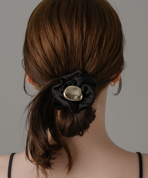 「muku」 シュシュ FREE ブラック レディース_画像4