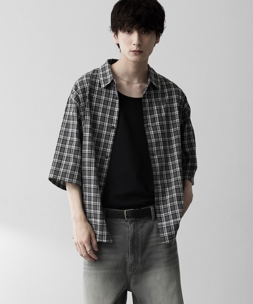 RUUBON シャツ 半袖 「RUUBON」airy half sleeve box shirt/エアリー